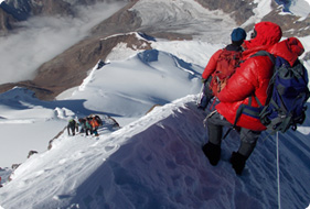 Mountain Climbing in Lungser Kangri